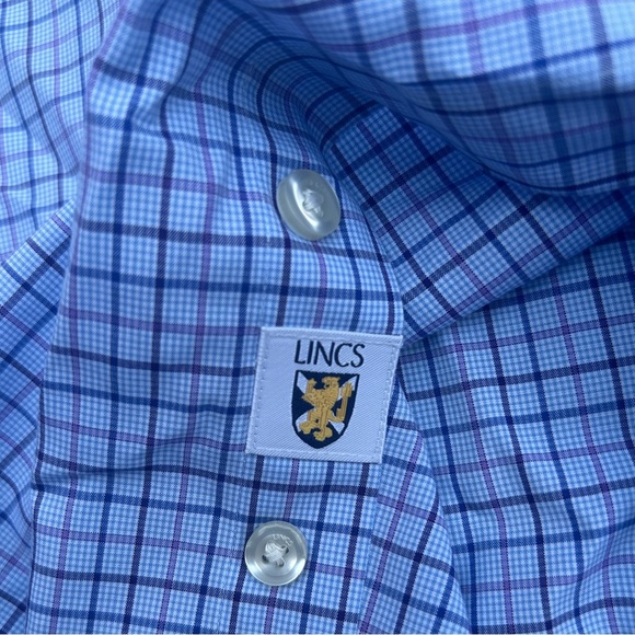 Lincs David Chu Mens Short Sleeve Button Down Egyptian Cotton Large Shirt - Picture 4 of 5